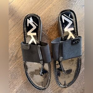 Anne Klein Black Slide Sandals
